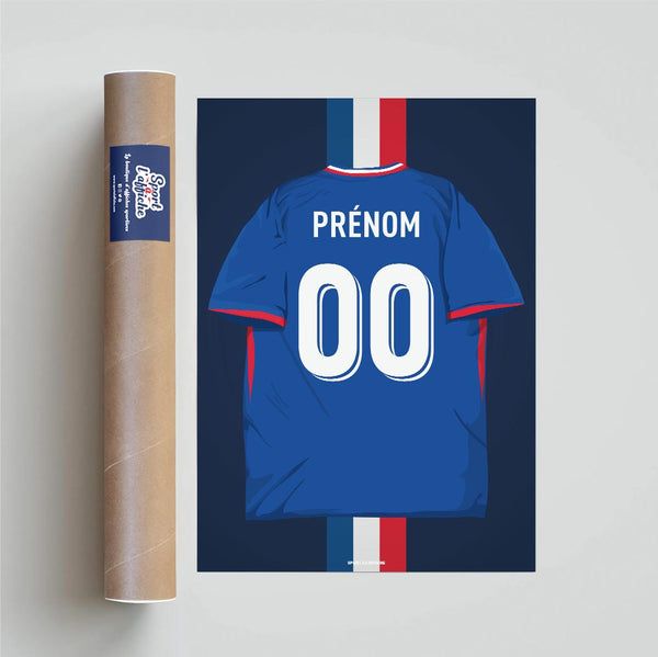 Affiche Foot France - Maillot Personnalisé