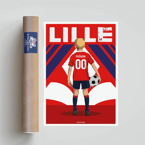 Affiche Foot - Lille Enfant Personnalisé