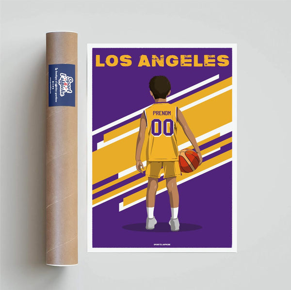 Affiche Basket Los Angeles - Enfant Personnalisé