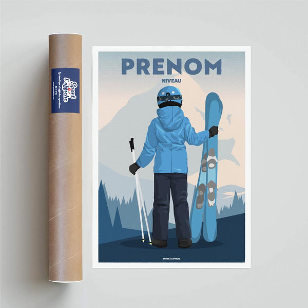 Affiche Ski - Enfant Personnalisé