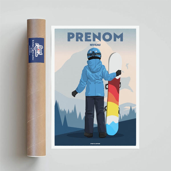 Affiche Snowboard - Enfant Personnalisé