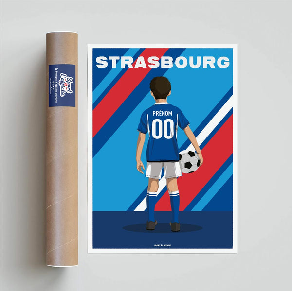 Affiche Foot Strasbourg - Enfant Personnalisé