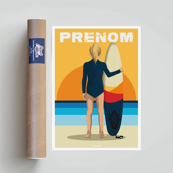 Affiche Surf - Enfant Personnalisé