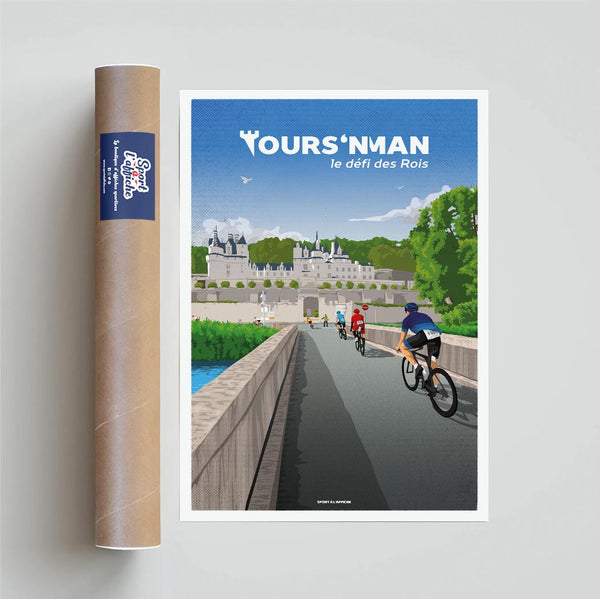 Affiche Triathlon - Illustration Tours'nman