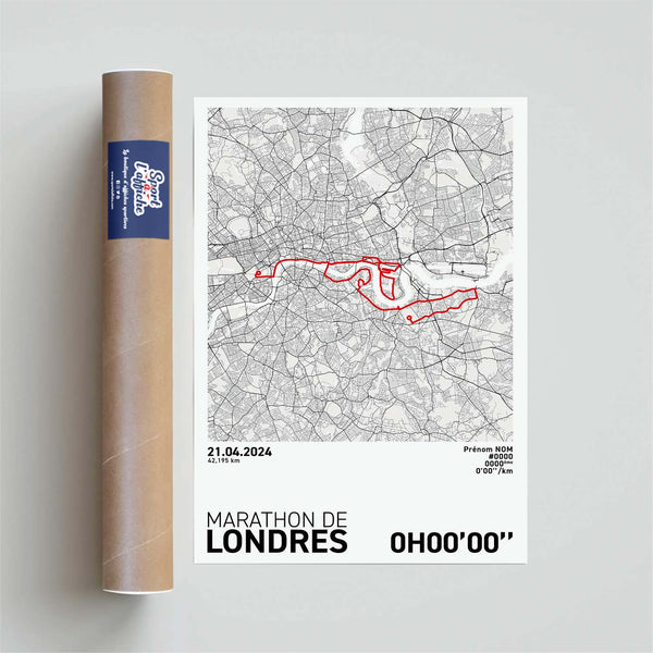 Affiche Running - Marathon de Londres