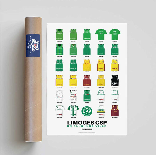 Affiche Limoges CSP - Maillots Historiques