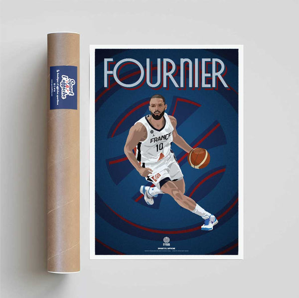 Affiche Team France Basket - Evan Fournier