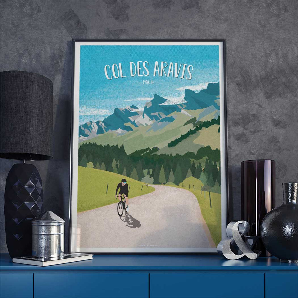 Affiche Cyclisme - Col des Aravis