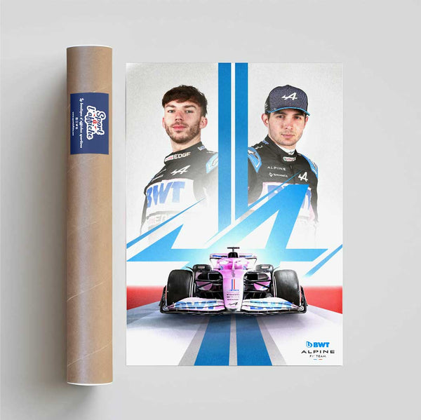 Affiche BWT Alpine F1 Team 2023 - French Touch - Edition Limitée Rose (100ex)