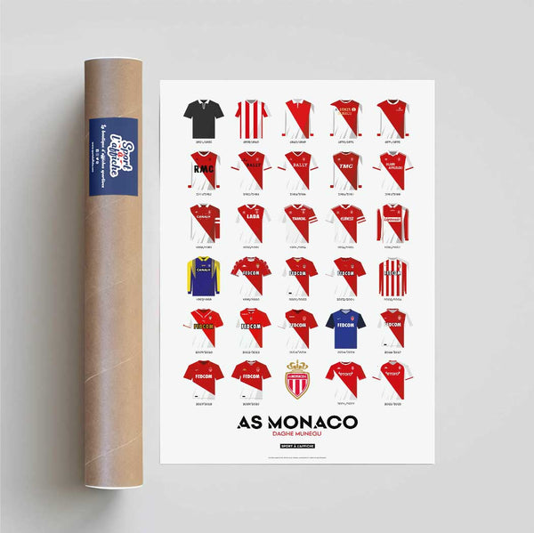 Affiche AS Monaco - Maillots Historiques