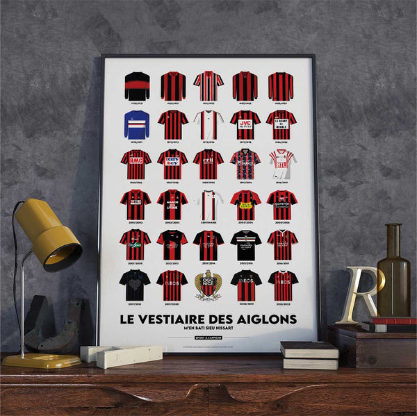 Affiche OGC NICE - Le Vestiaire des Aiglons