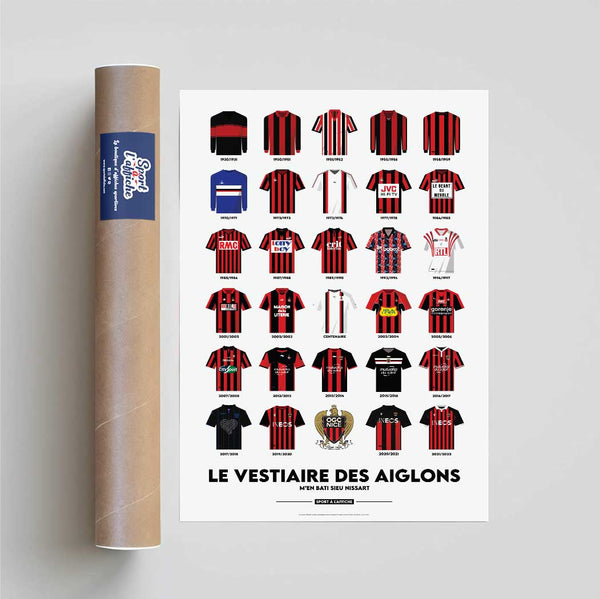 Affiche OGC NICE - Le Vestiaire des Aiglons