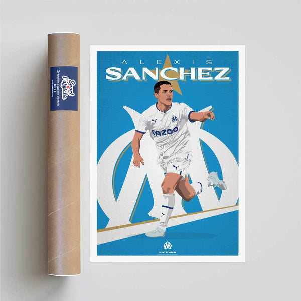 Affiche OM - Alexis Sanchez