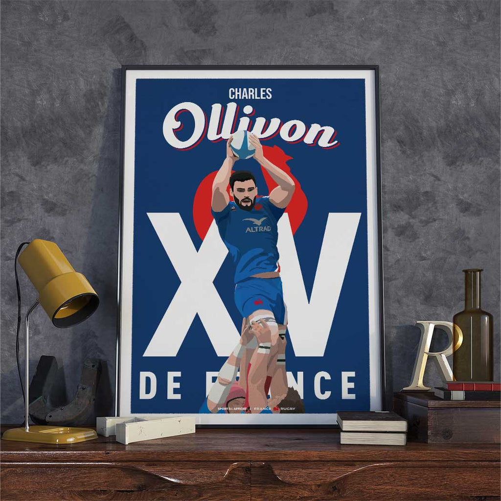 Affiche XV de France - Charles Ollivon