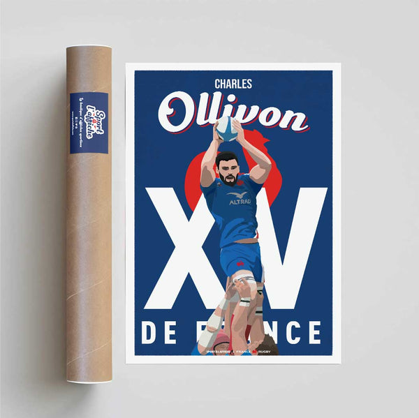 Affiche XV de France - Charles Ollivon