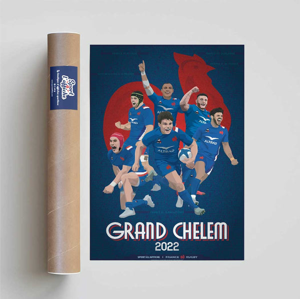 Affiche XV de France - Grand Chelem 2022