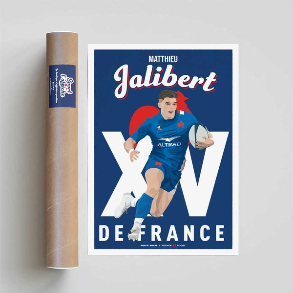 Affiche XV de France - Matthieu Jalibert