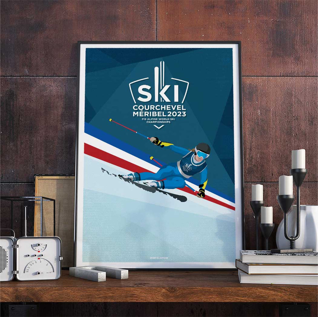 Affiche Courchevel-Méribel 2023 - Slalom Géant