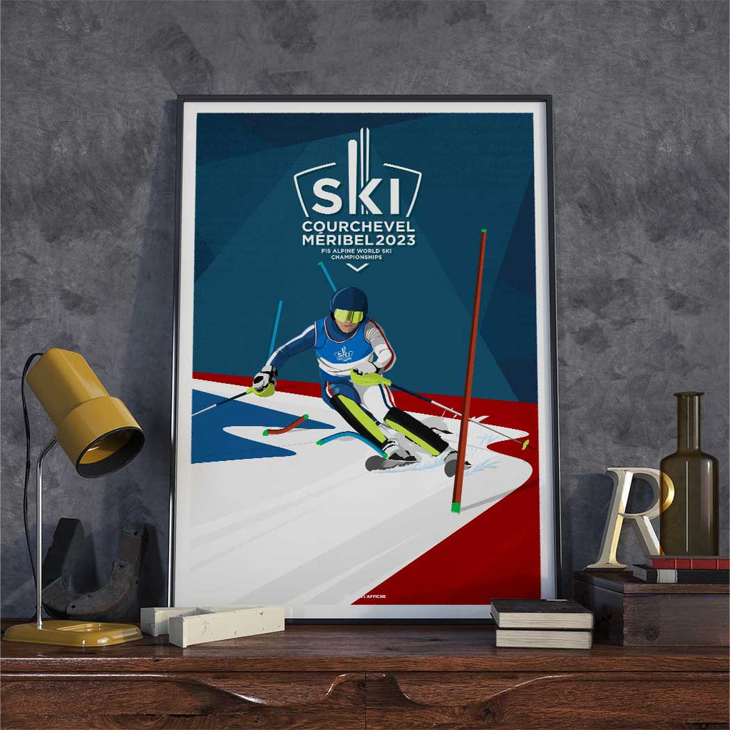 Affiche Courchevel-Méribel 2023 - Slalom