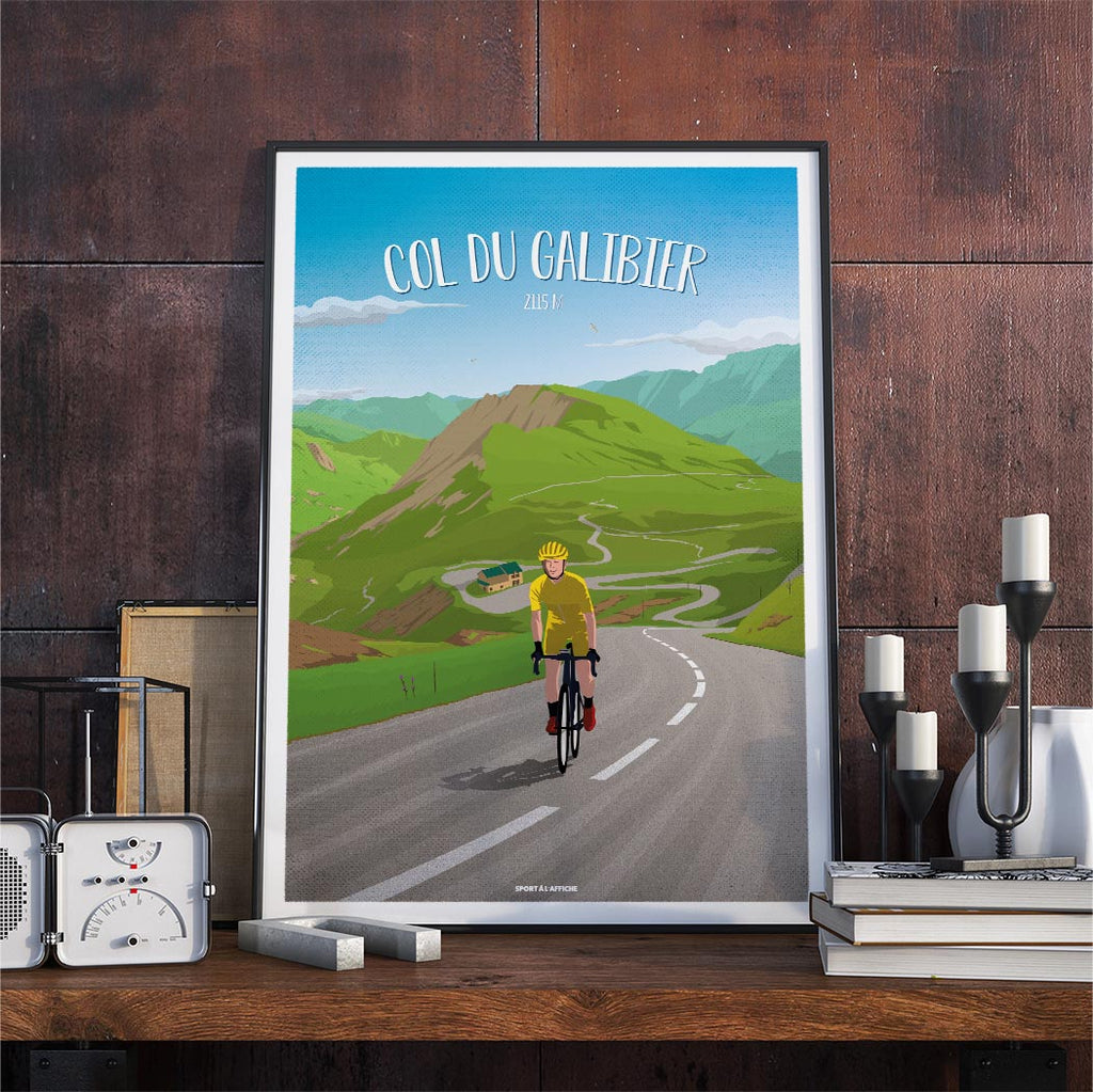 Affiche Cyclisme - Col du Galibier