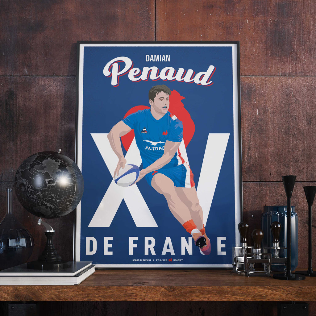 Affiche XV de France - Damian Penaud