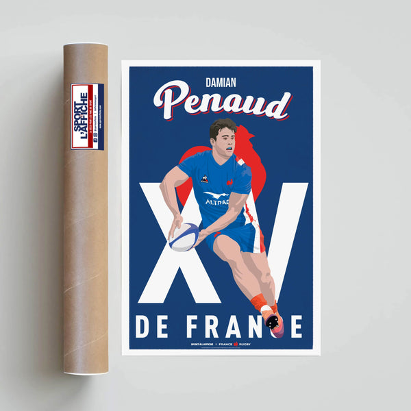 Affiche XV de France - Damian Penaud