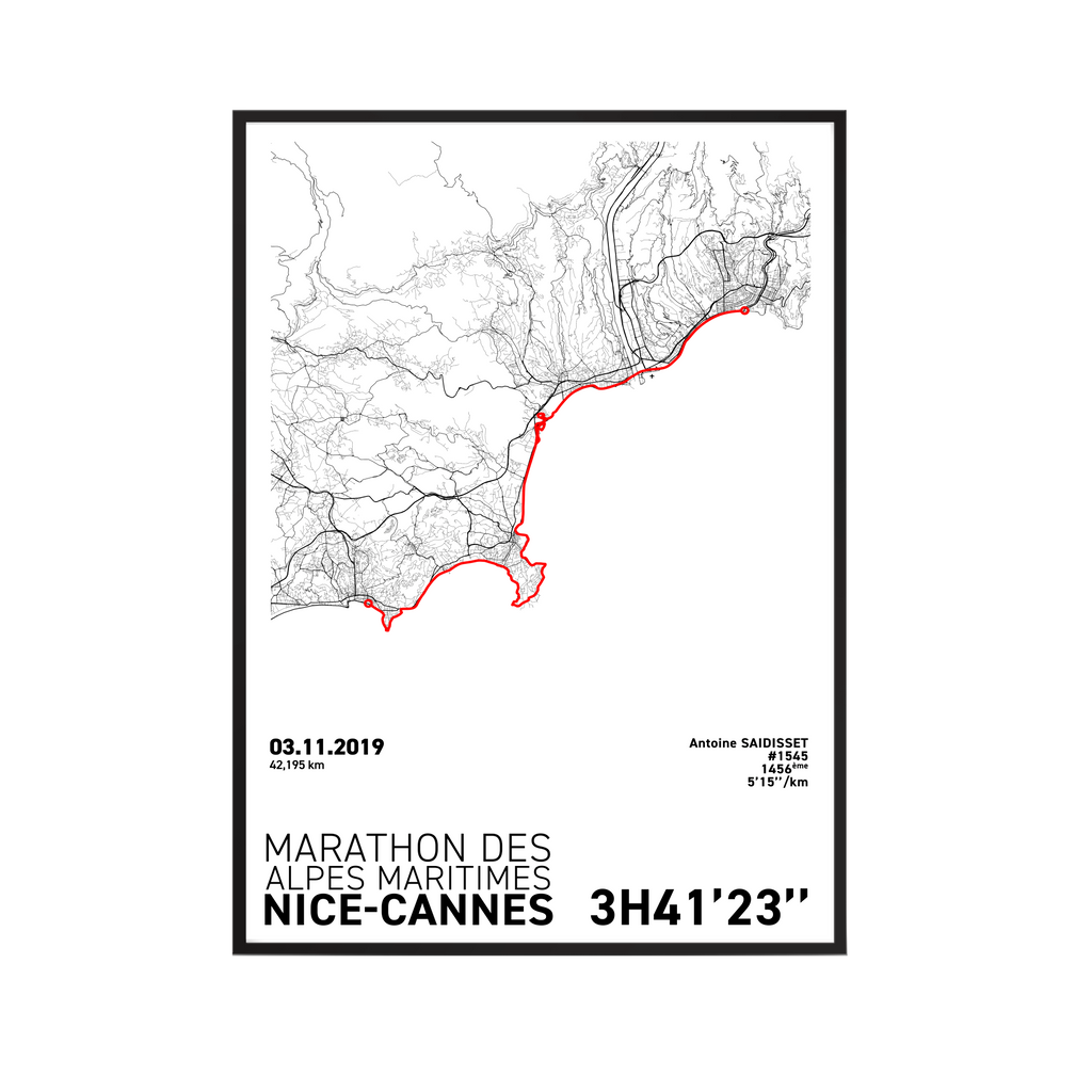 Affiche Running - Marathon des Alpes-Maritimes Nice-Cannes