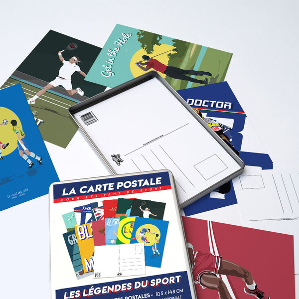 Coffret 12 Cartes Postales - Les Légendes du Sport