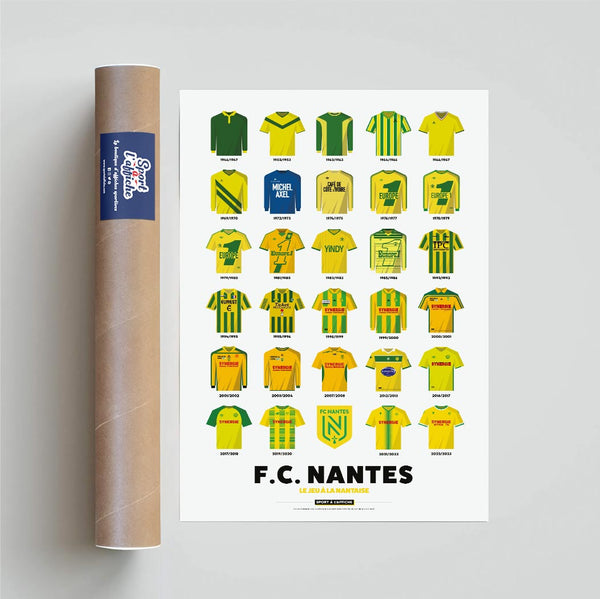 Affiche FC Nantes - Maillots Historiques