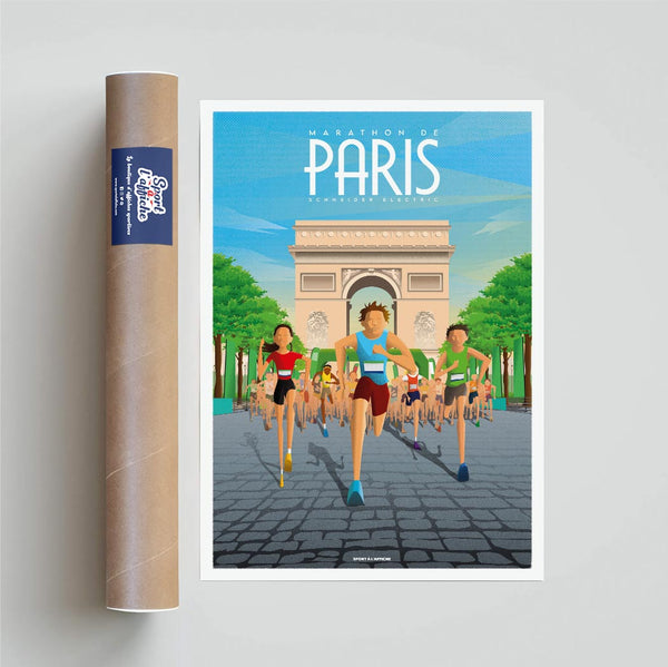 Affiche Running - Marathon de Paris