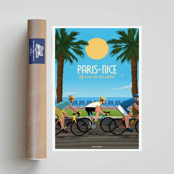 Affiche Cyclisme - Paris-Nice, La course au Soleil