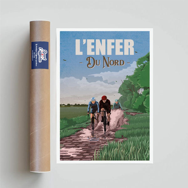 Affiche Cyclisme - Paris-Roubaix, L'Enfer du Nord