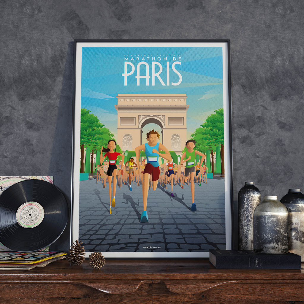 Affiche Running - Marathon de Paris